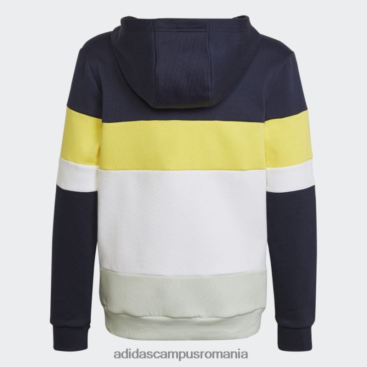 adidas campus romania hanorac colorblock fleece cerneală adidas copii cerneală/verde/galben J266N211916