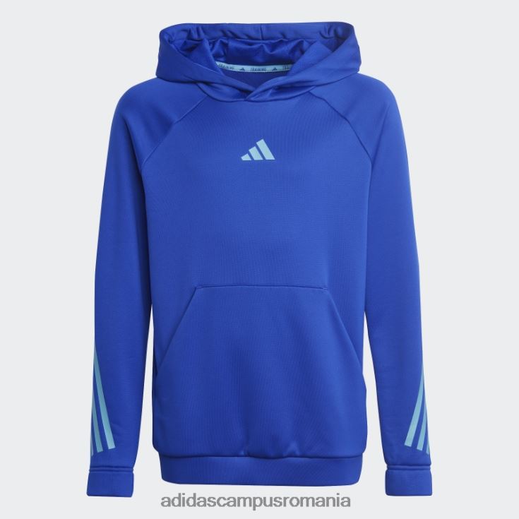 adidas campus romania hanorac cu 3 dungi aeroready cu iconițe de tren albastru copii albastru/alb/fucsia J266N211662
