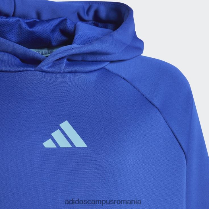 adidas campus romania hanorac cu 3 dungi aeroready cu iconițe de tren albastru copii albastru/alb/fucsia J266N211662