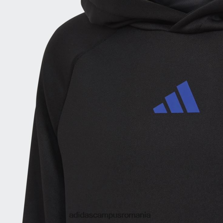 adidas campus romania hanorac cu 3 dungi aeroready cu iconițe de tren negre copii negru/alb/fucsia/albastru J266N219072