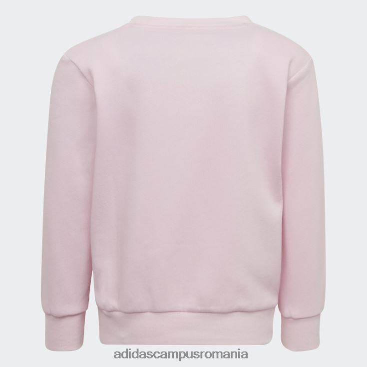 adidas campus romania hanorac cu 3 dungi roz essentials copii roz/alb J266N218868