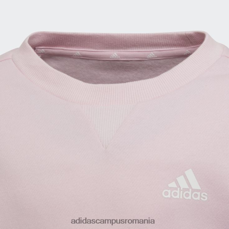adidas campus romania hanorac cu 3 dungi roz essentials copii roz/alb J266N218868