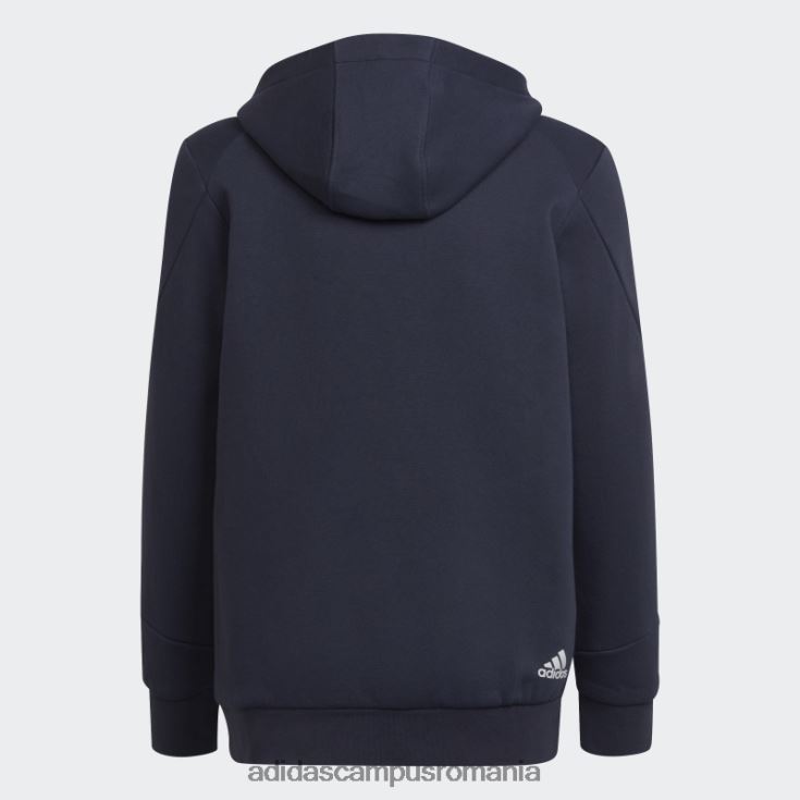 adidas campus romania hanorac cu glugă cu 3 dungi future icons bleumarin copii bleumarin/gri liniuță J266N219025