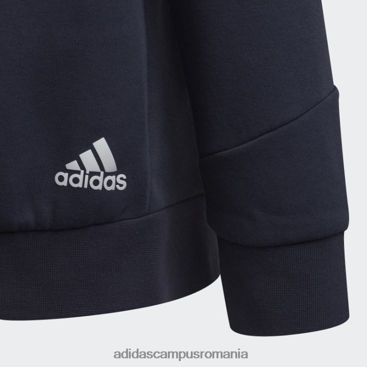adidas campus romania hanorac cu glugă cu 3 dungi future icons bleumarin copii bleumarin/gri liniuță J266N219025