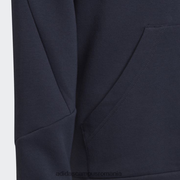 adidas campus romania hanorac cu glugă cu 3 dungi future icons bleumarin copii bleumarin/gri liniuță J266N219025
