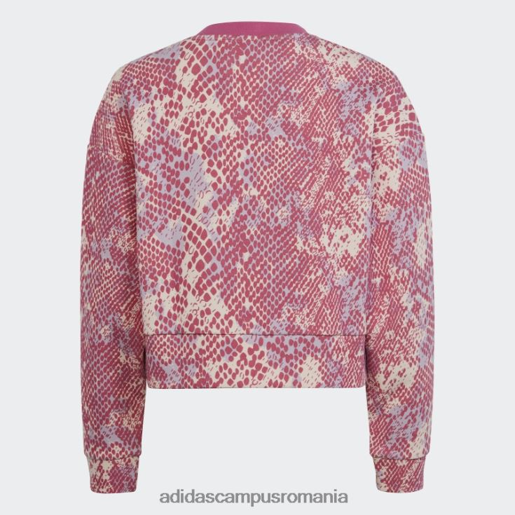 adidas campus romania hanorac cu imprimeu cu icoane viitoare de cuarț copii cuarț/argintiu zori/fucsia J266N212131