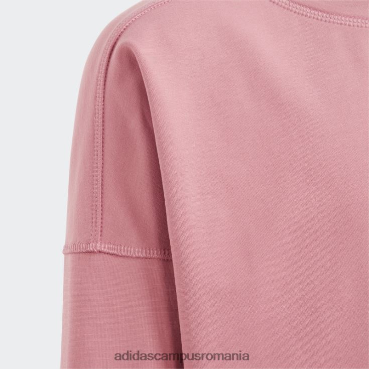 adidas campus romania hanorac decupat aeroready yoga roz aprins copii roz J266N219186