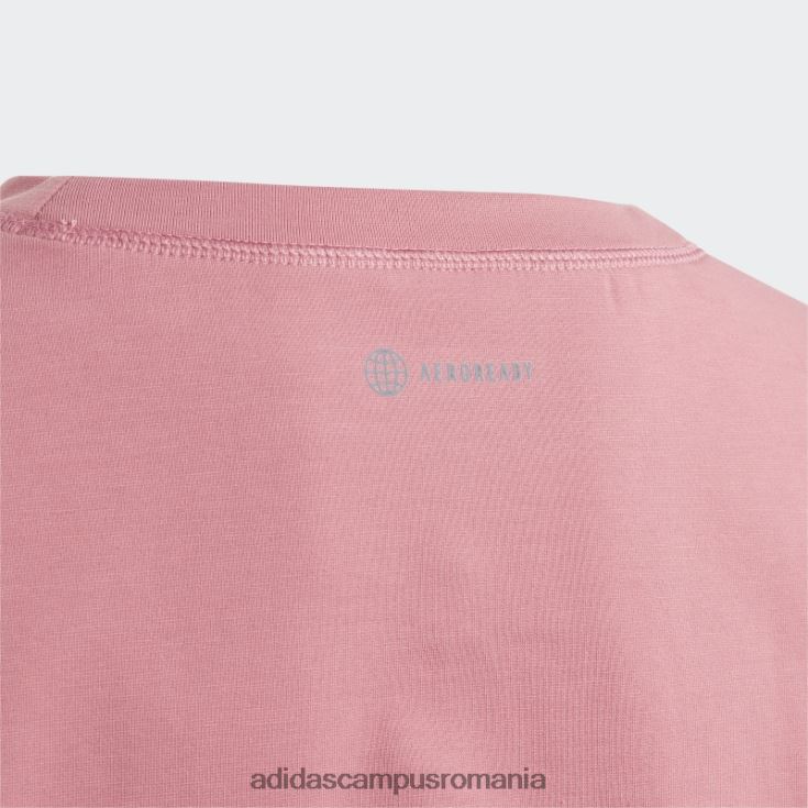 adidas campus romania hanorac decupat aeroready yoga roz aprins copii roz J266N219186