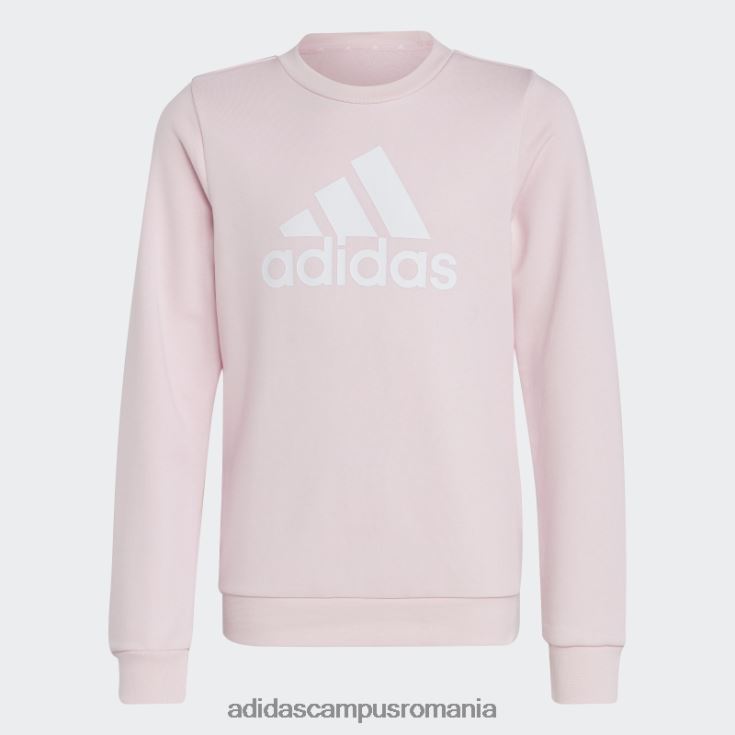 adidas campus romania hanorac din bumbac cu logo mare essentials roz adidas copii roz/alb J266N212108