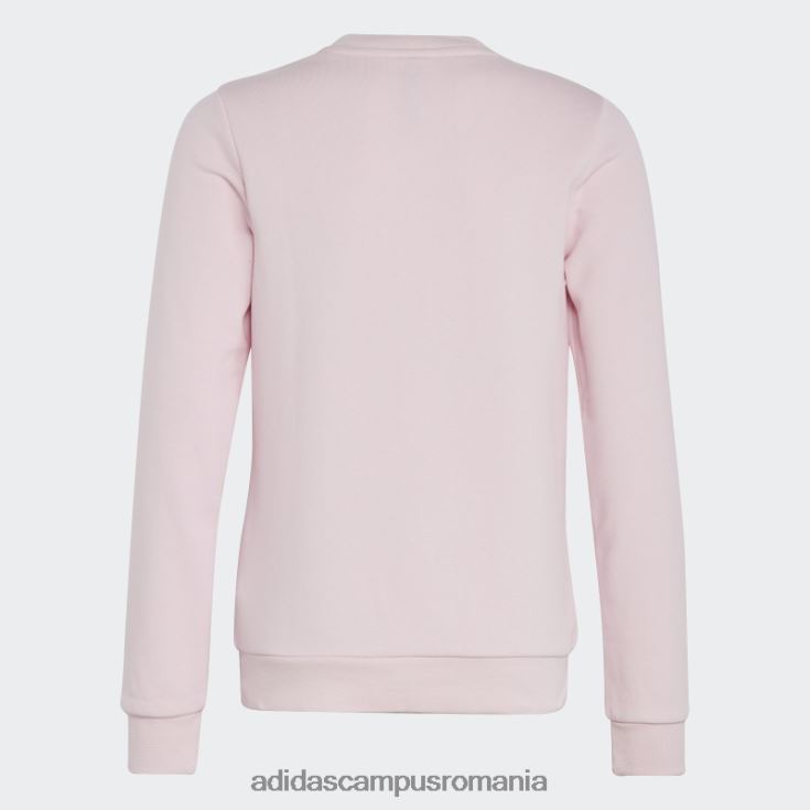 adidas campus romania hanorac din bumbac cu logo mare essentials roz adidas copii roz/alb J266N212108