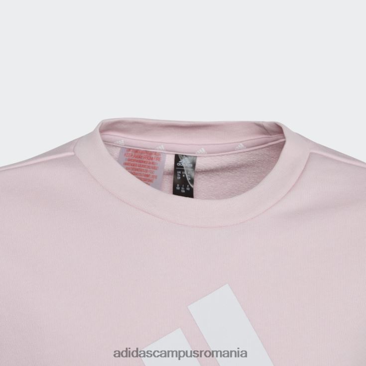 adidas campus romania hanorac din bumbac cu logo mare essentials roz adidas copii roz/alb J266N212108