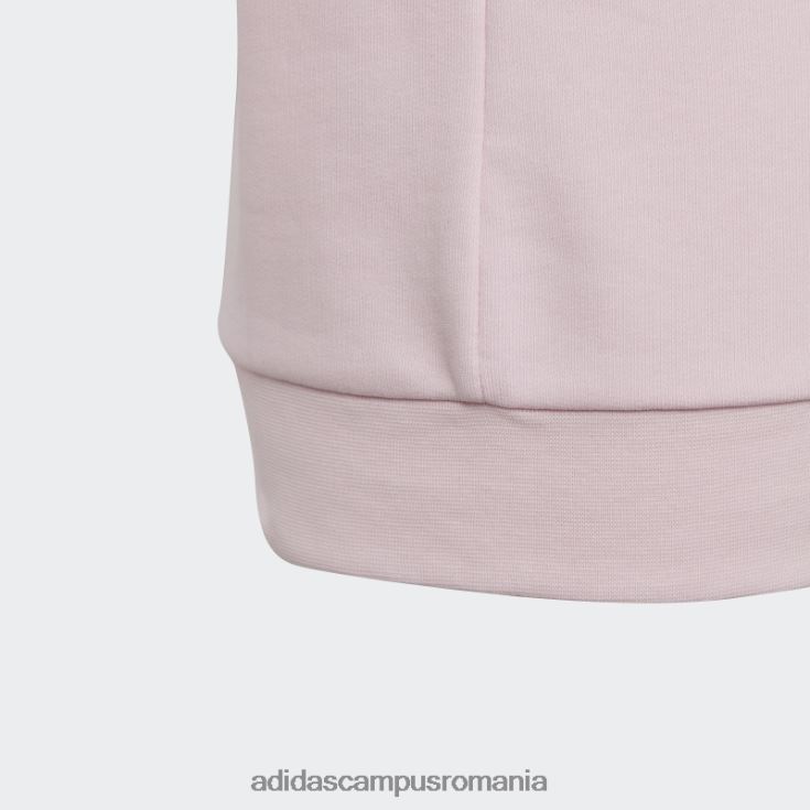adidas campus romania hanorac din bumbac cu logo mare essentials roz adidas copii roz/alb J266N212108