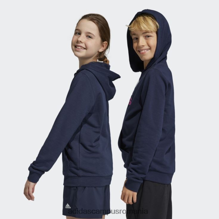 adidas campus romania hanorac din bumbac, cu logo mare, în două culori, cerneală copii cerneală/alb/fucsia J266N211648