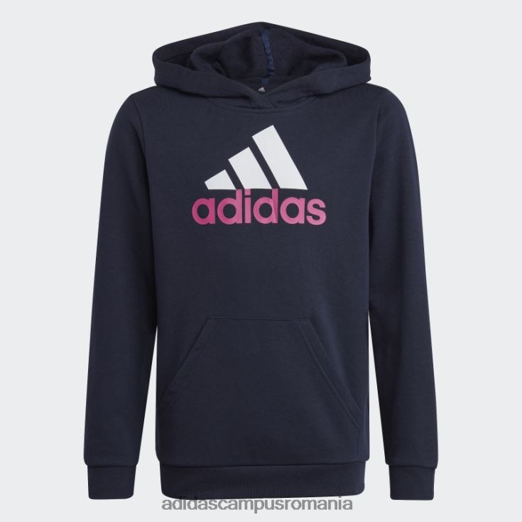 adidas campus romania hanorac din bumbac, cu logo mare, în două culori, cerneală copii cerneală/alb/fucsia J266N211648