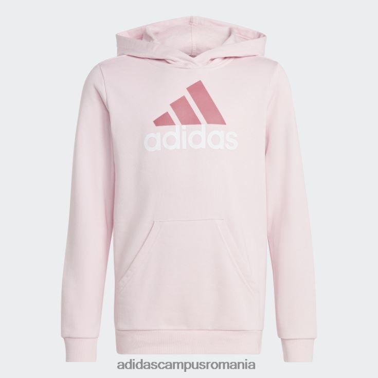 adidas campus romania hanorac din bumbac cu logo mare, în două culori, roz essentials copii roz/fucsia/alb J266N211699