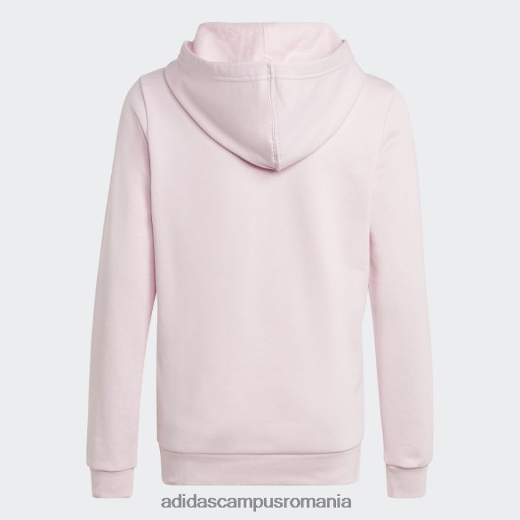 adidas campus romania hanorac din bumbac cu logo mare, în două culori, roz essentials copii roz/fucsia/alb J266N211699