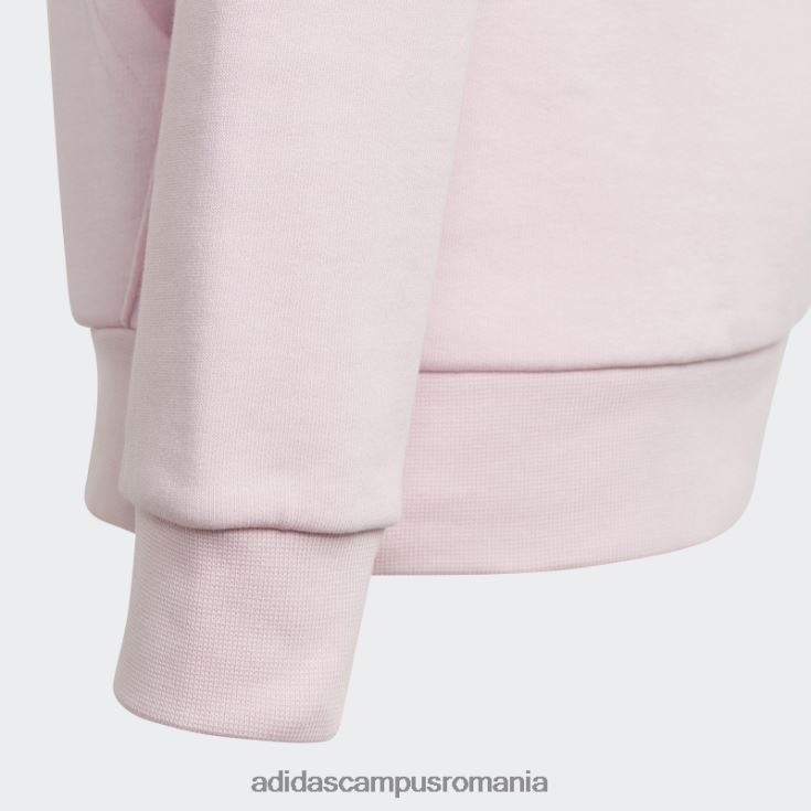 adidas campus romania hanorac din bumbac cu logo mare, în două culori, roz essentials copii roz/fucsia/alb J266N211699