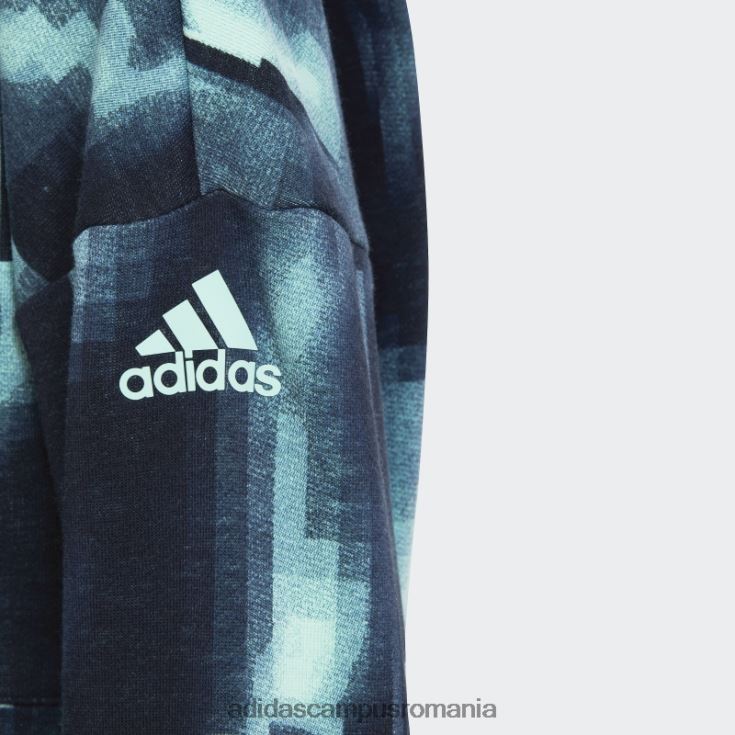 adidas campus romania hanorac negru arkd3 loose fit fashion copii verde/albastru închis/negru J266N218452