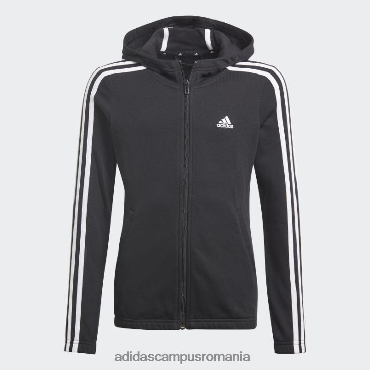 adidas campus romania hanorac negru cu 3 dungi copii alb negru J266N212077