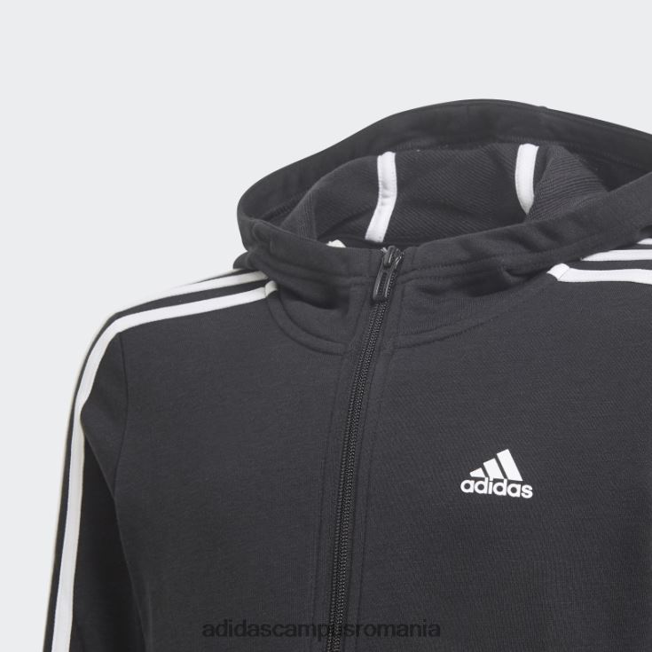 adidas campus romania hanorac negru cu 3 dungi copii alb negru J266N212077