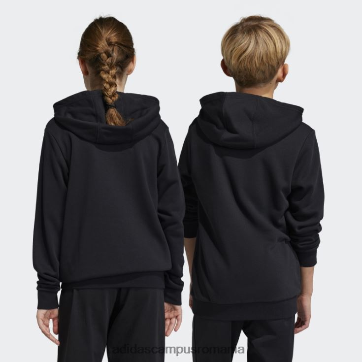 adidas campus romania hanorac negru din bumbac cu logo mare essentials adidas copii alb negru J266N218627