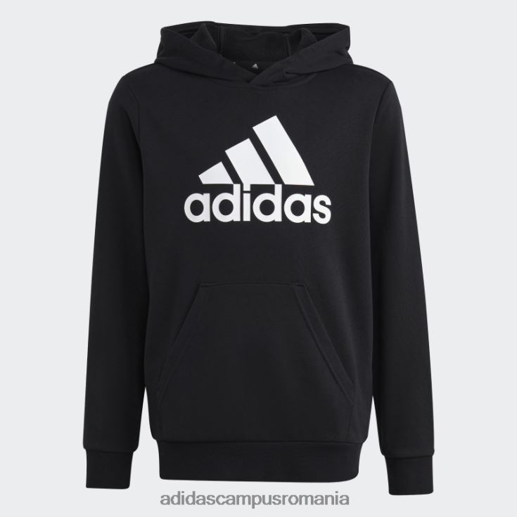 adidas campus romania hanorac negru din bumbac cu logo mare essentials adidas copii alb negru J266N218627