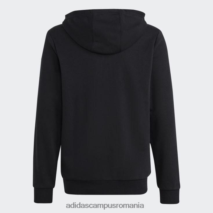 adidas campus romania hanorac negru din bumbac cu logo mare essentials adidas copii alb negru J266N218627