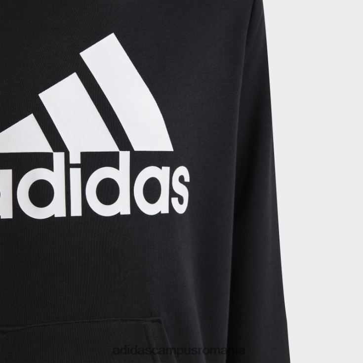 adidas campus romania hanorac negru din bumbac cu logo mare essentials adidas copii alb negru J266N218627