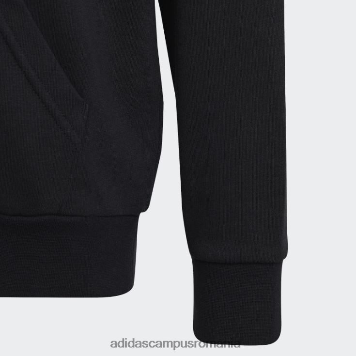adidas campus romania hanorac negru din bumbac cu logo mare essentials adidas copii alb negru J266N218627