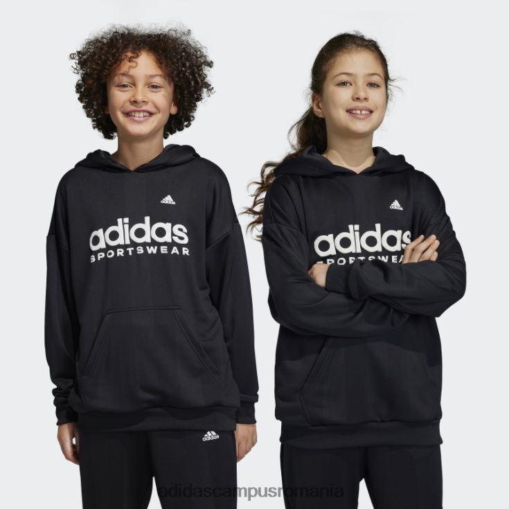 adidas campus romania hanorac pentru celebrarea fotbalului negru copii alb negru J266N211629