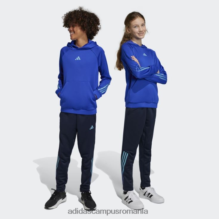 adidas campus romania icoane tren de cerneală aeroready pantaloni de jogging din tricot cu 3 dungi copii cerneală/albastru J266N218377