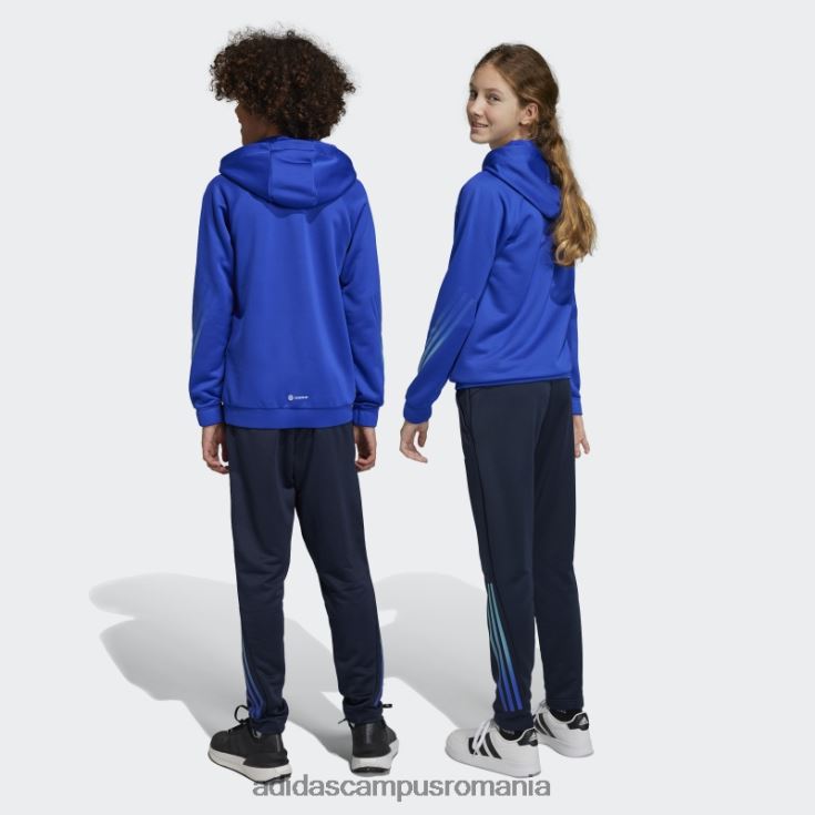 adidas campus romania icoane tren de cerneală aeroready pantaloni de jogging din tricot cu 3 dungi copii cerneală/albastru J266N218377