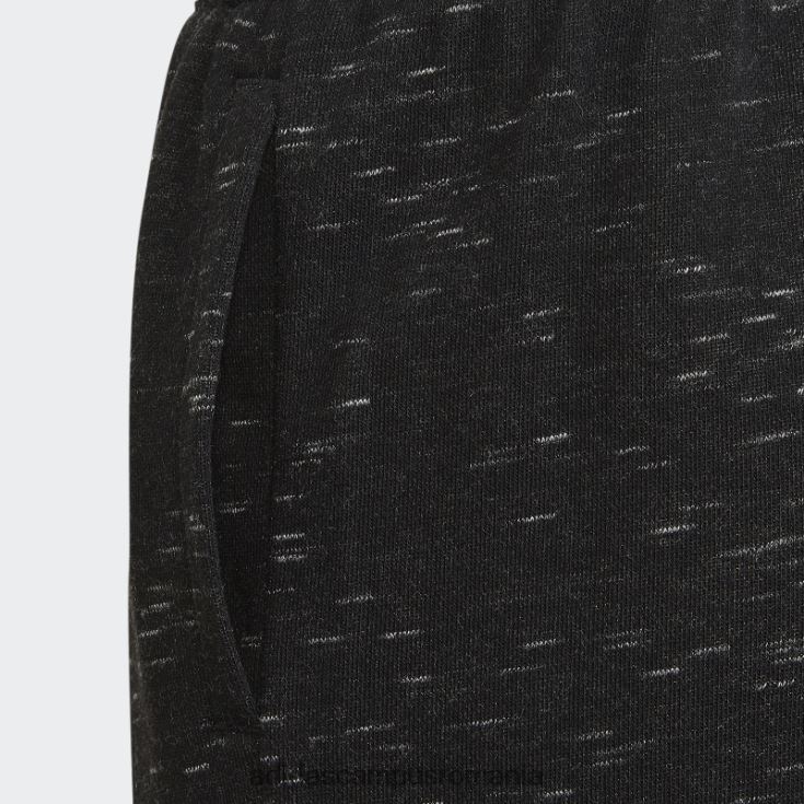 adidas campus romania icoane viitoare insignă de pantaloni sport negru melange copii negru melange/alb J266N211954