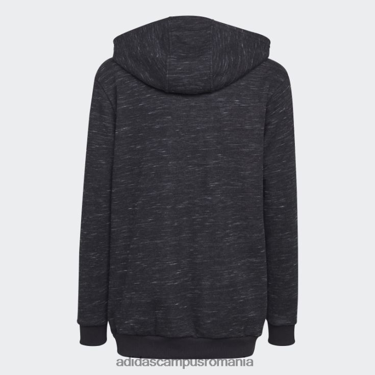 adidas campus romania icoane viitoare insignă de sport hanorac cu glugă negru melange copii negru melange/alb J266N211930