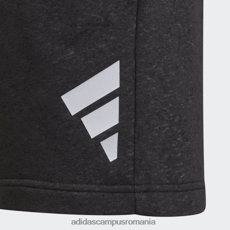 adidas campus romania icoane viitoare pantaloni scurți cu 3 dungi alb copii alb negru J266N218824