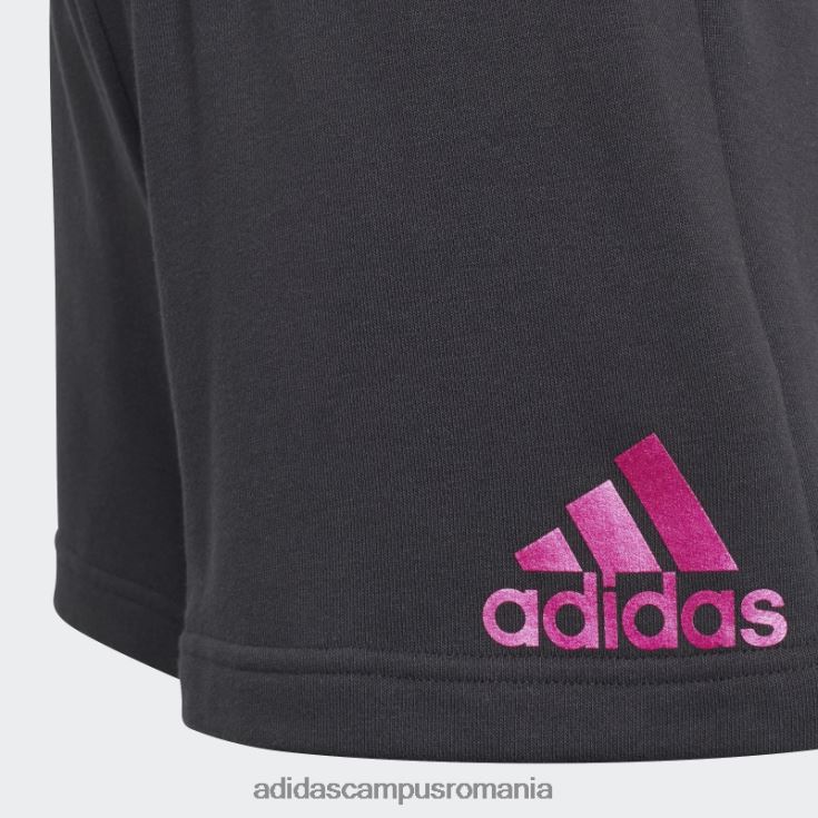 adidas campus romania insignă cu icoane viitoare negre de pantaloni scurți sport copii negru/magenta real J266N219252