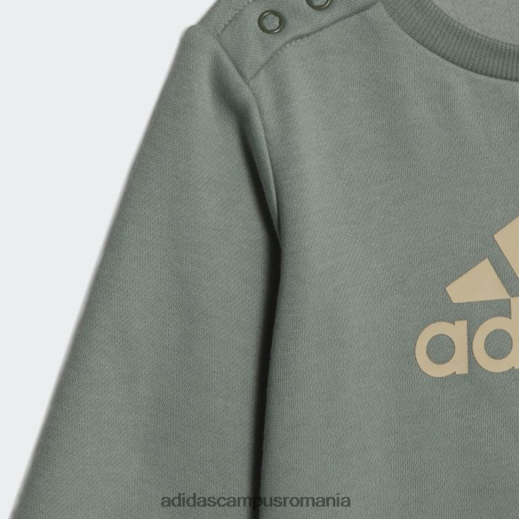 adidas campus romania insigna verde argintie a set de jogger sport adidas copii verde argintiu/nisip J266N218345