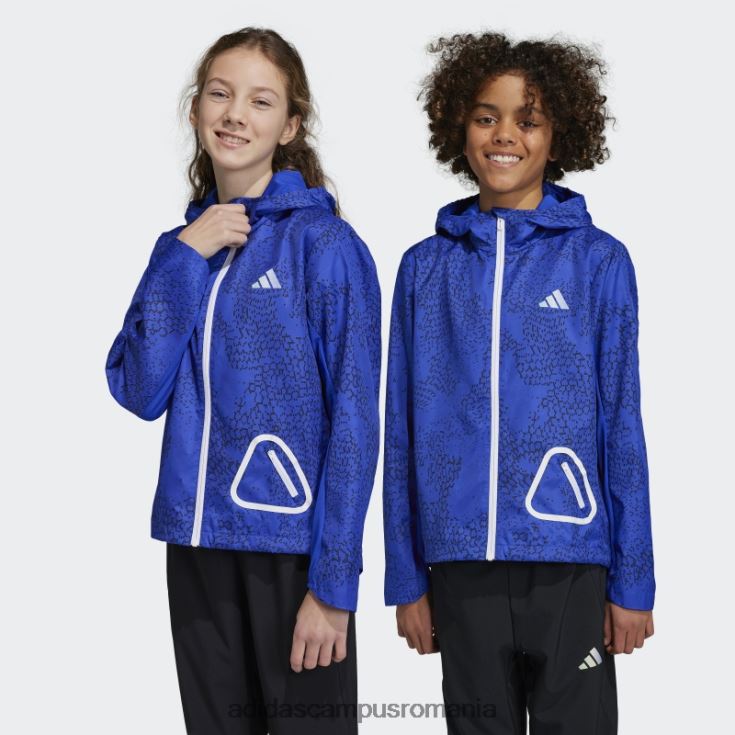 adidas campus romania jacheta windbreaker.rdy albastru copii albastru/negru/argintiu J266N218721