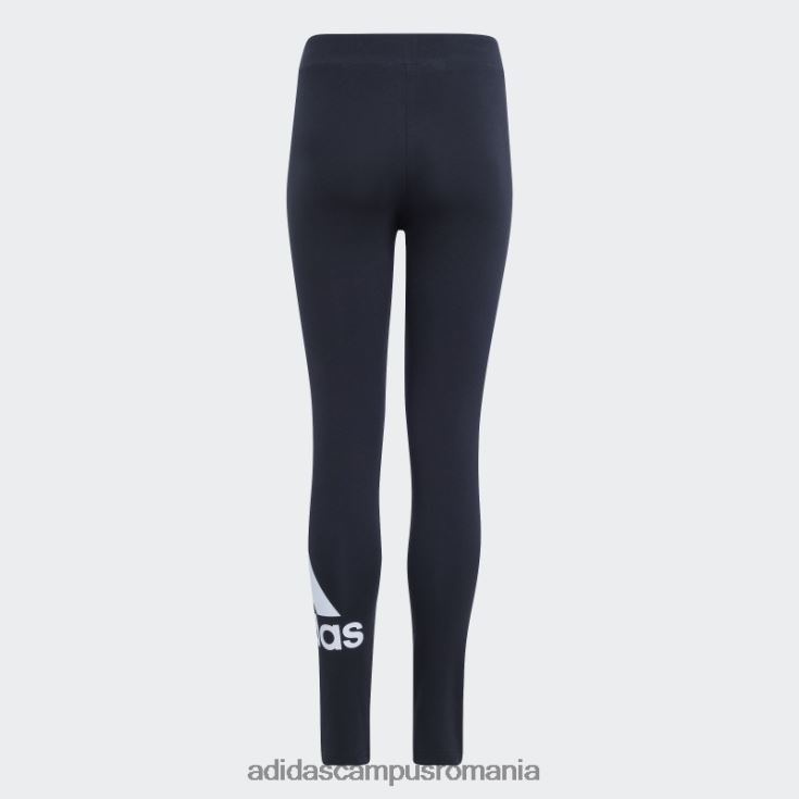 adidas campus romania jambiere de bumbac cu logo mare essentials negru copii alb negru J266N219285