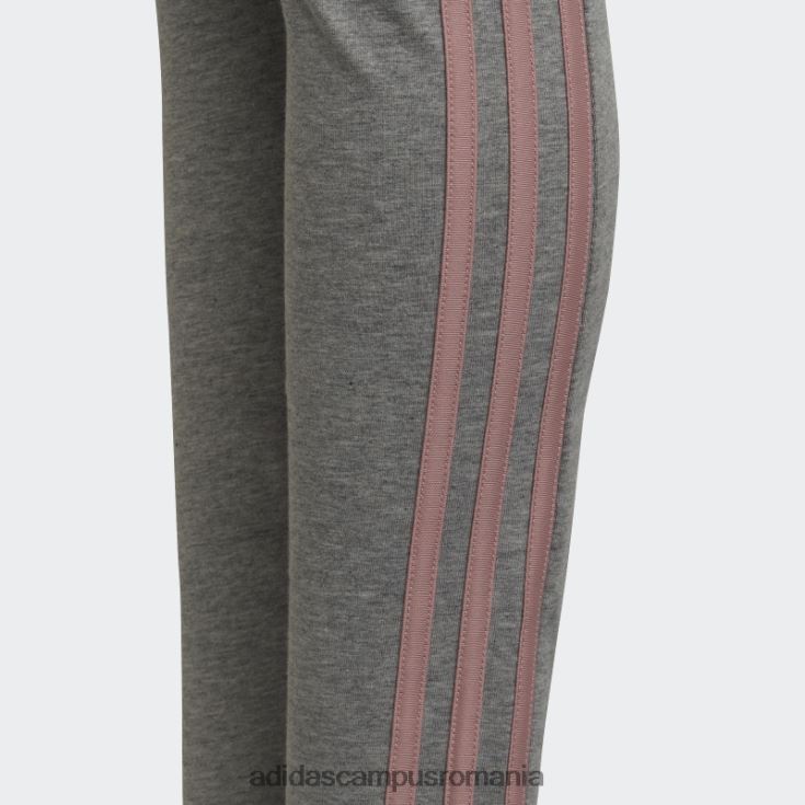 adidas campus romania jambiere din bumbac, gri mediu, cu 3 dungi copii gri mediu/mov J266N219258