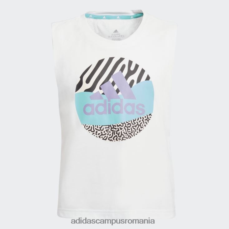 adidas campus romania maiou alb aeroready girl power adidas copii alb/liliac J266N219263