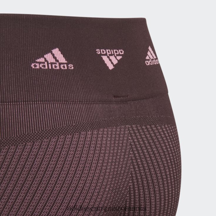 adidas campus romania maroon aeroknit antrenament colanți fără cusături moda copii maro/roz J266N212165