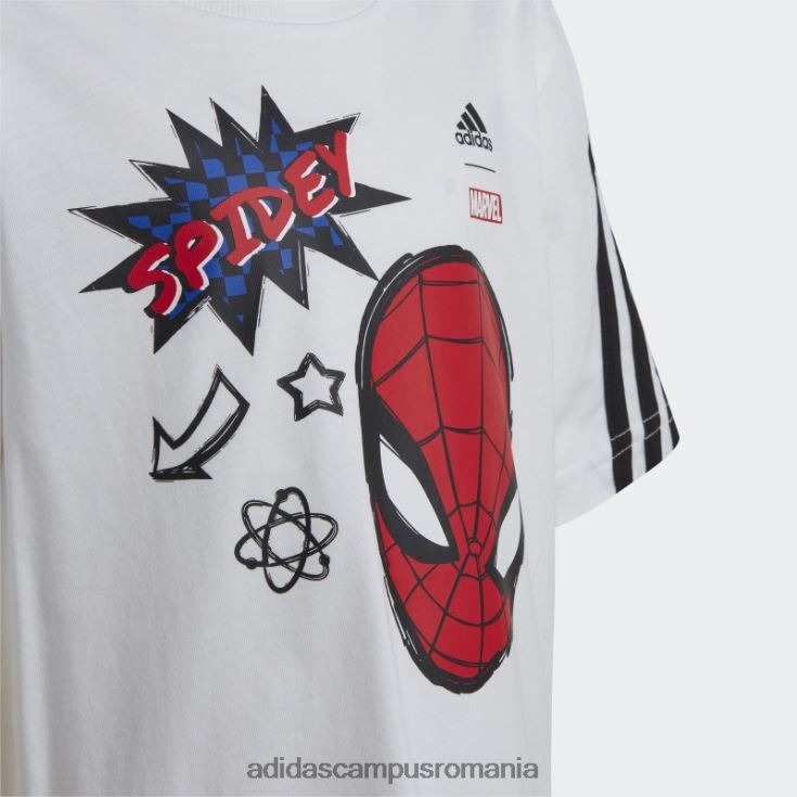 adidas campus romania modă tricou alb x marvel spider-man copii alb negru J266N219050
