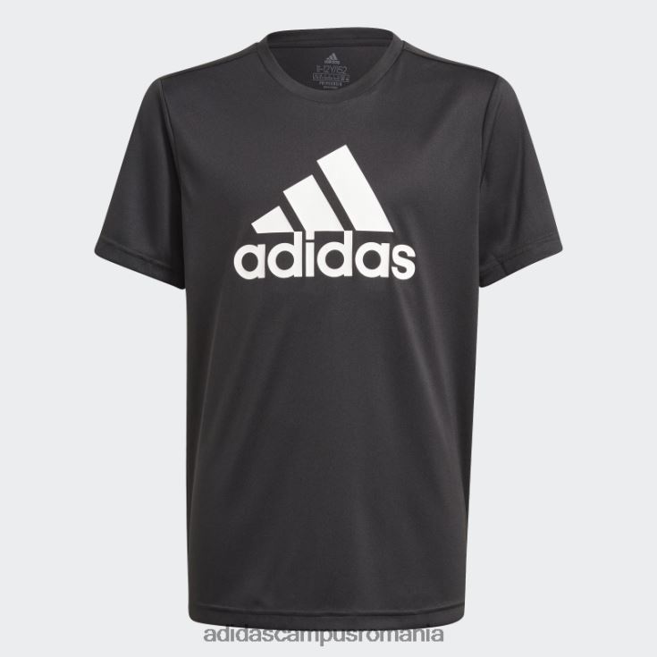 adidas campus romania negru aeroready conceput pentru a muta tricou cu logo mare copii alb negru J266N211861