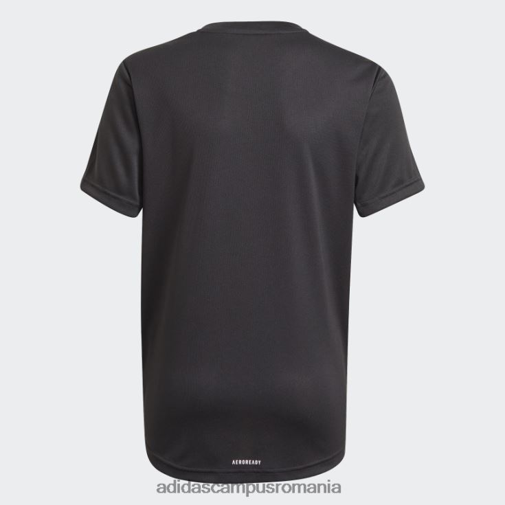 adidas campus romania negru aeroready conceput pentru a muta tricou cu logo mare copii alb negru J266N211861