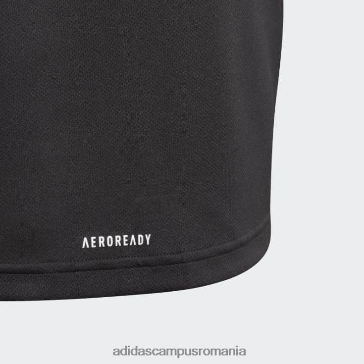 adidas campus romania negru aeroready conceput pentru a muta tricou cu logo mare copii alb negru J266N211861