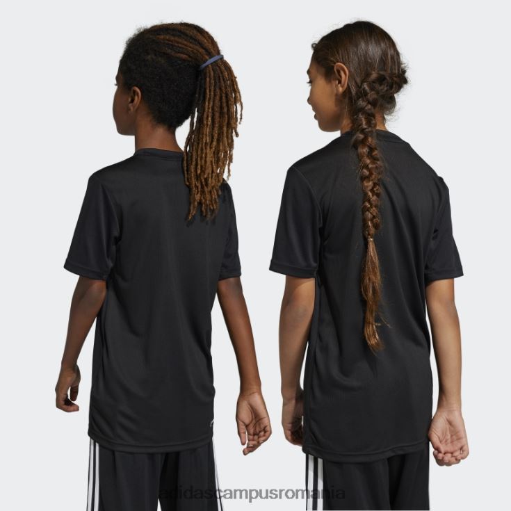 adidas campus romania negru tren essentials aeroready logo tricou regulat adidas copii alb negru J266N218459