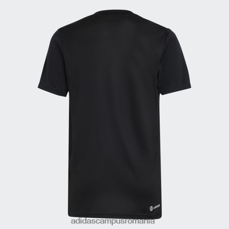 adidas campus romania negru tren essentials aeroready logo tricou regulat adidas copii alb negru J266N218459