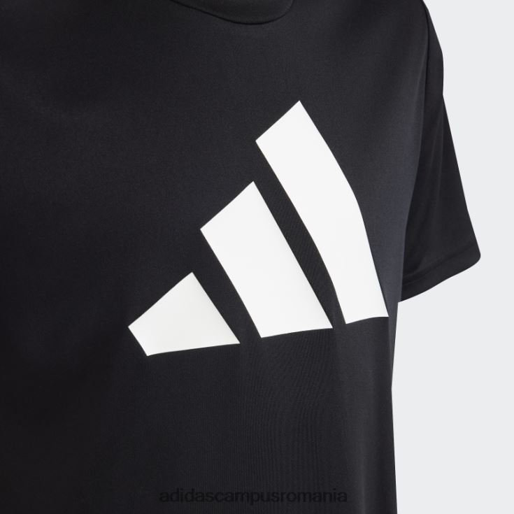adidas campus romania negru tren essentials aeroready logo tricou regulat adidas copii alb negru J266N218459