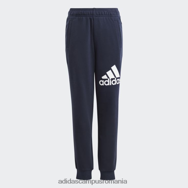 adidas campus romania pantaloni de bumbac cu logo mare, ink essentials, cu potrivire obișnuită copii cerneală/alb J266N211723